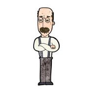 cartoon annoyed old man N55