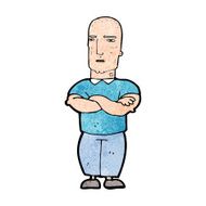 cartoon annoyed bald man N8