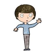 cartoon staring boy N20