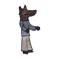 cartoon wolf man N31
