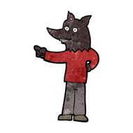 cartoon wolf man pointing N8