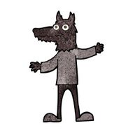 cartoon wolf man N32