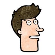 cartoon shocked male face N8