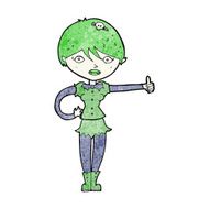 cartoon vampire girl giving thumbs up symbol N8