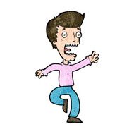cartoon terrified man N216