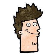 cartoon happy man face N15