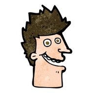 cartoon happy man face N16