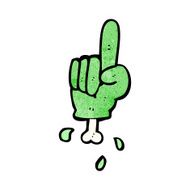 cartoon pointing halloween hand N4