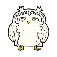 cartoon wise old owl N8