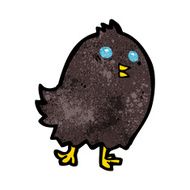 cartoon spooky black bird N2