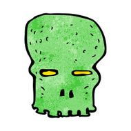 cartoon spooky skull N145