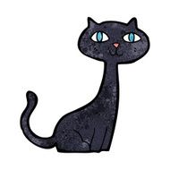 cartoon black cat N50