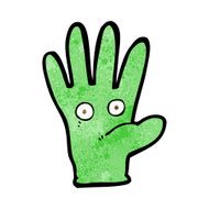 cartoon hand with eyes N9