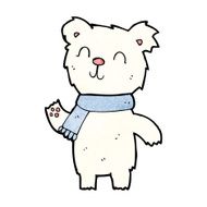 cartoon cute polar bear cub N16