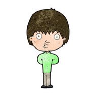 cartoon whistling boy N14