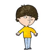 cartoon suspicious man looking over shoulder N9