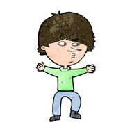 cartoon suspicious man N34