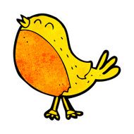 cartoon singing bird N26