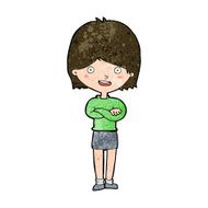 cartoon happy woman N221