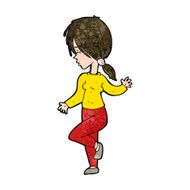 Cartoon Girl Dancing N18