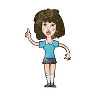 cartoon tough woman with idea N9