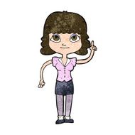 cartoon woman with idea N215