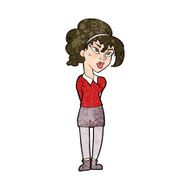 cartoon pretty girl tilting head N9