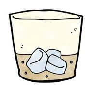 cartoon whiskey in glass N3