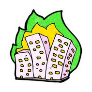 cartoon burning buildings N9