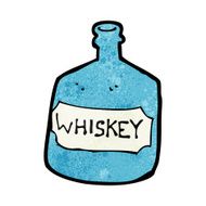 cartoon old whiskey bottle N10