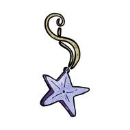 cartoon magic star necklace N9