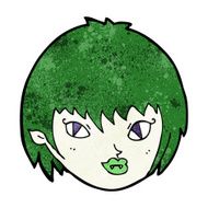 cartoon vampire girl face N9