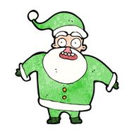 cartoon shocked santa claus N7