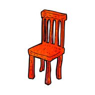 cartoon old wooden chair N9