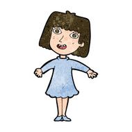 cartoon happy woman in dress N25