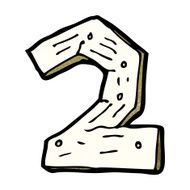 cartoon wooden number N37