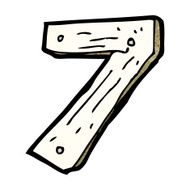 cartoon wooden number N44