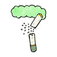 cartoon broken marijuana cigarette N6