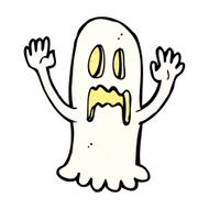 cartoon spooky ghost N84