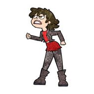 cartoon angry biker girl N9
