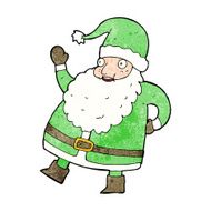 funny waving santa claus cartoon N18
