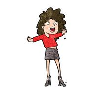 cartoon woman having trouble walking in heels N7