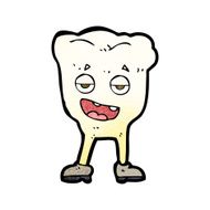 cartoon tooth looking smug N11