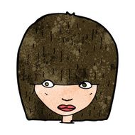 cartoon staring woman N33
