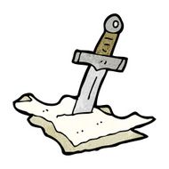 cartoon dagger in maps N5