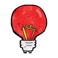 cartoon red light bulb N25