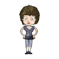 cartoon pretty girl N89