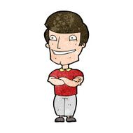cartoon grinning man N76