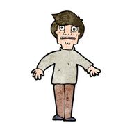 cartoon shocked man N108