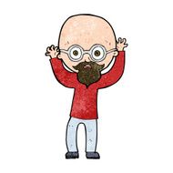 cartoon stressed bald man N9